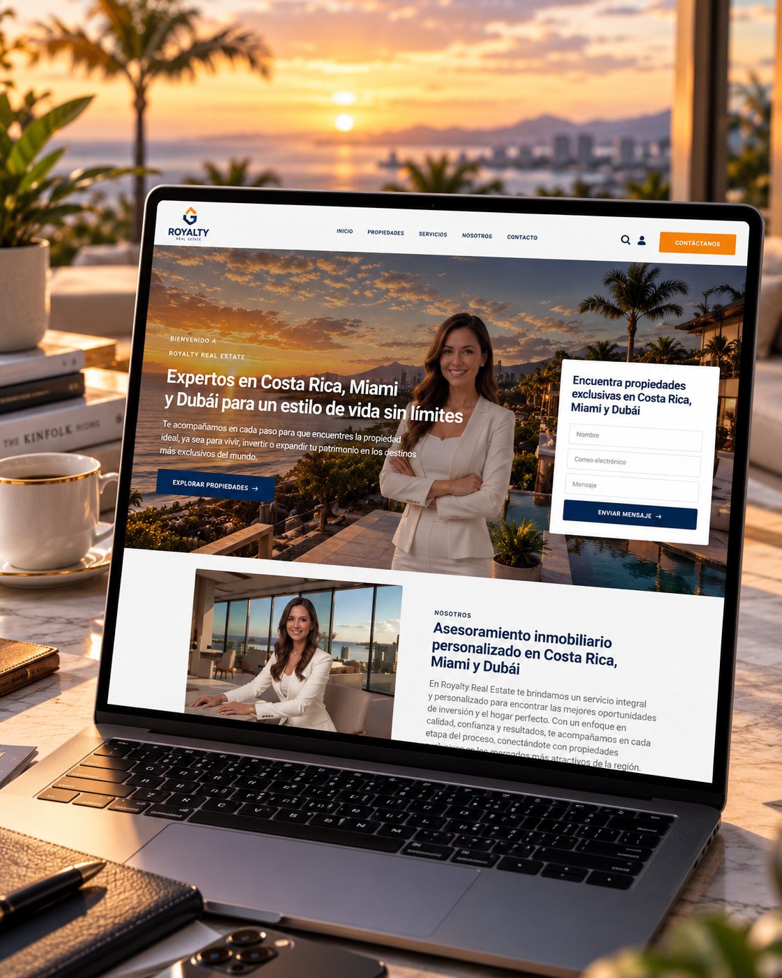Sitio web de GLEXCR para búsqueda y asesoramiento de bienes raíces en Costa Rica